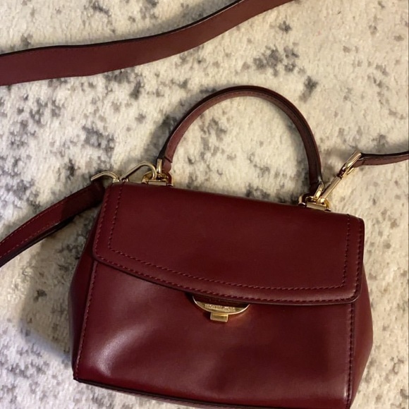 michael kors burgundy tote bolsa